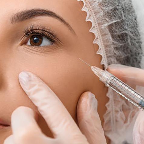 Image of patient being treated with Botox®